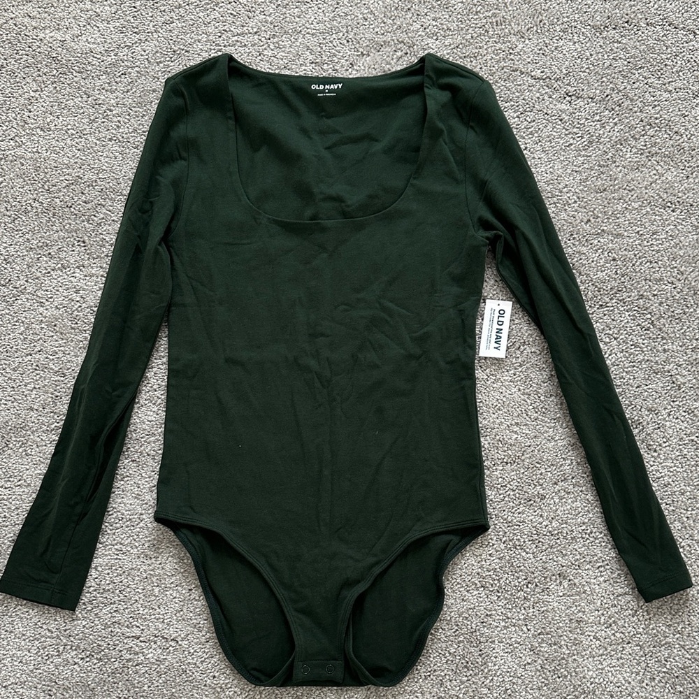 Old Navy Dark Green Long Sleeve  Bodysuit